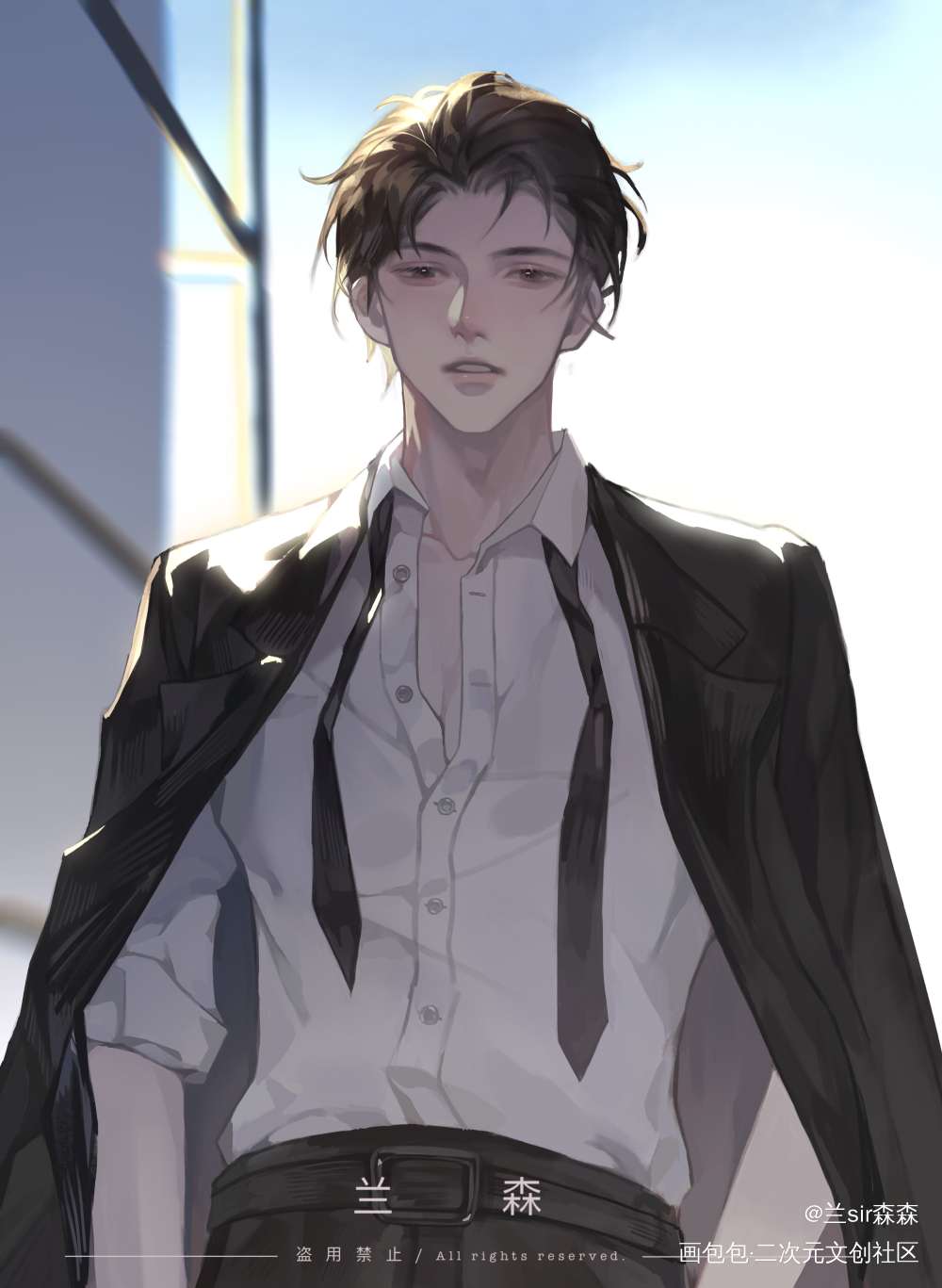 “你在这里做什么。”_娘娘腔188男团邵群绘画作品