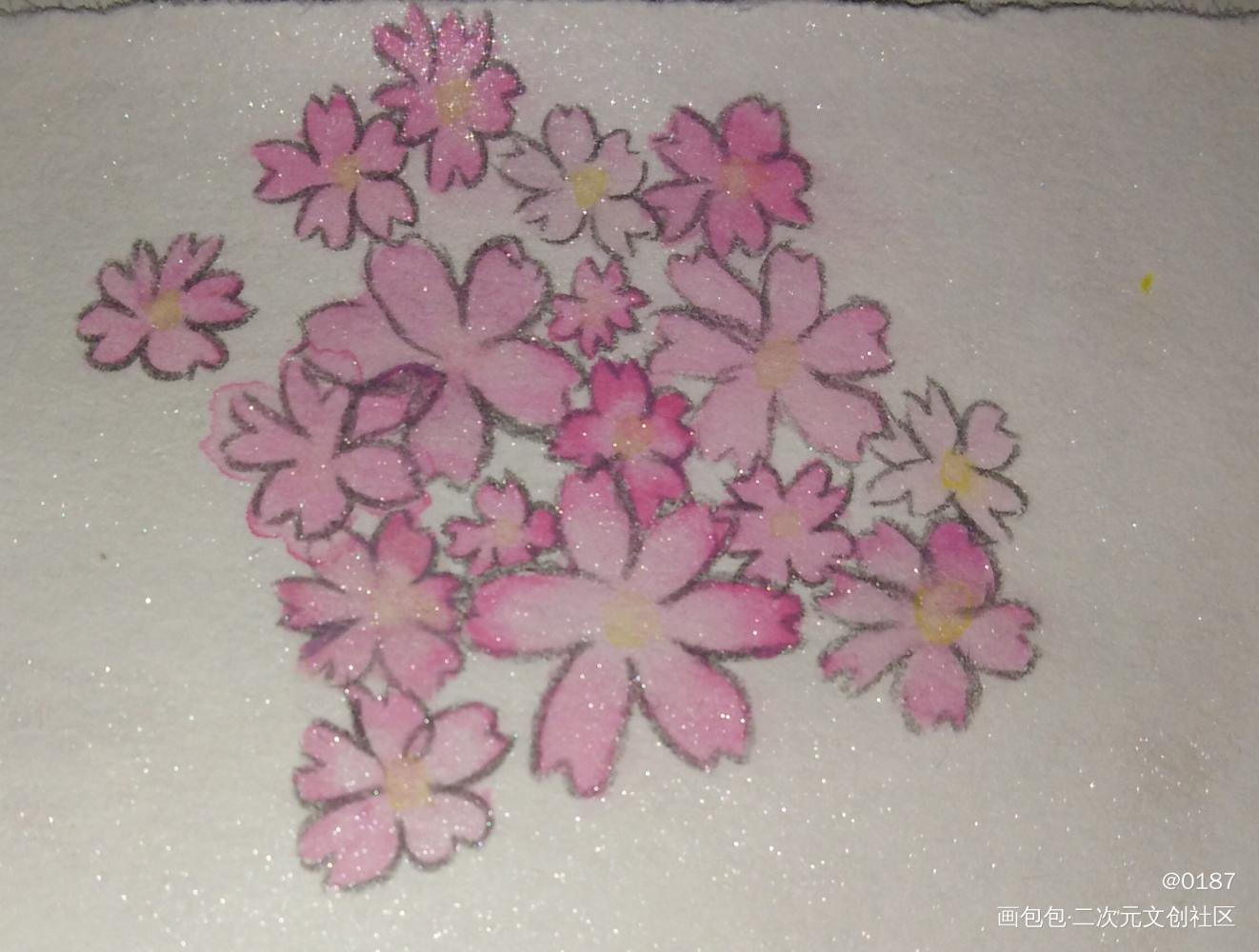 玉桃花_水彩绘画作品