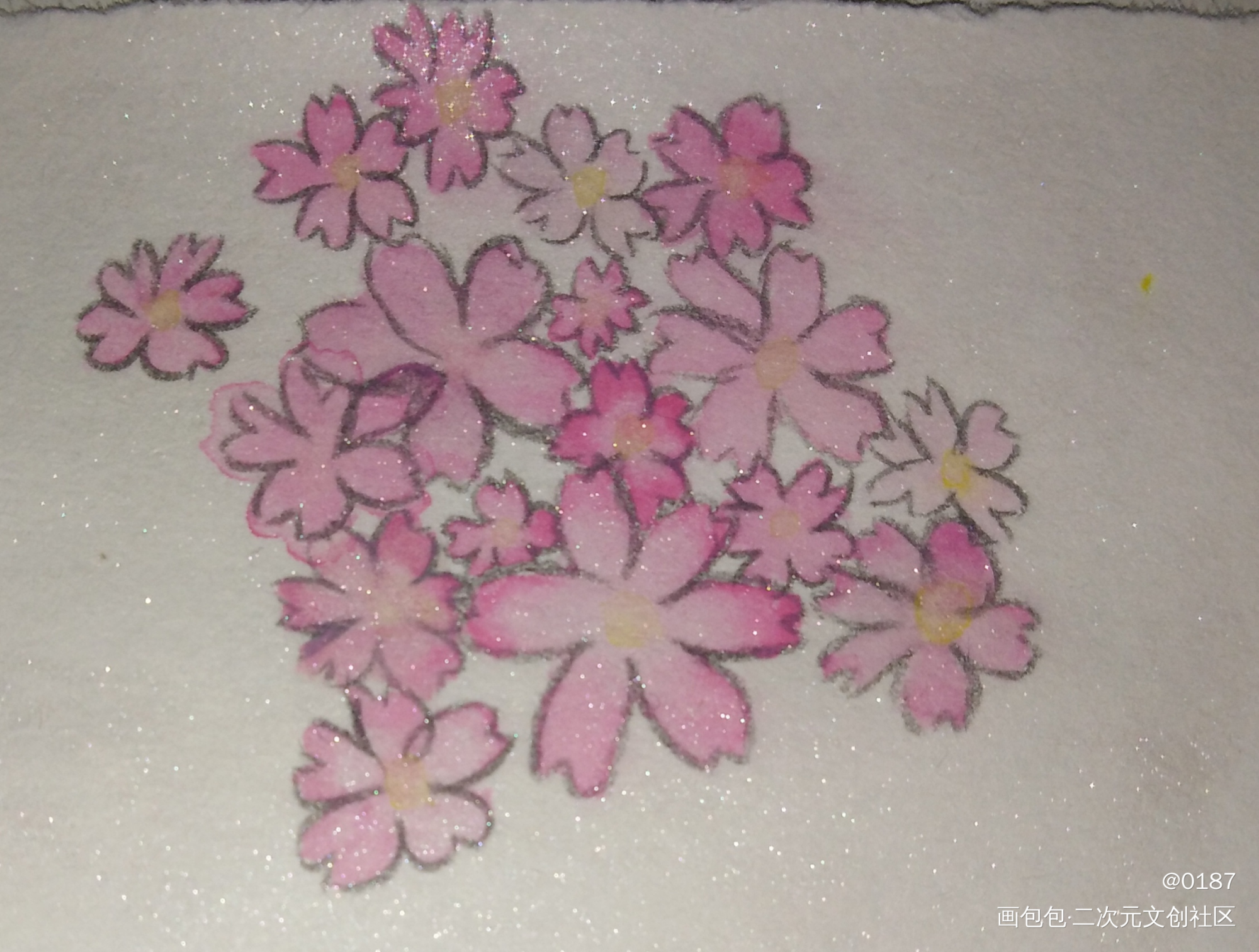 玉桃花_水彩绘画作品
