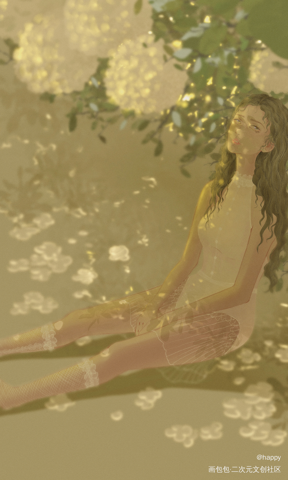 绿意雅致_平涂我要上首推插画原创绘画作品