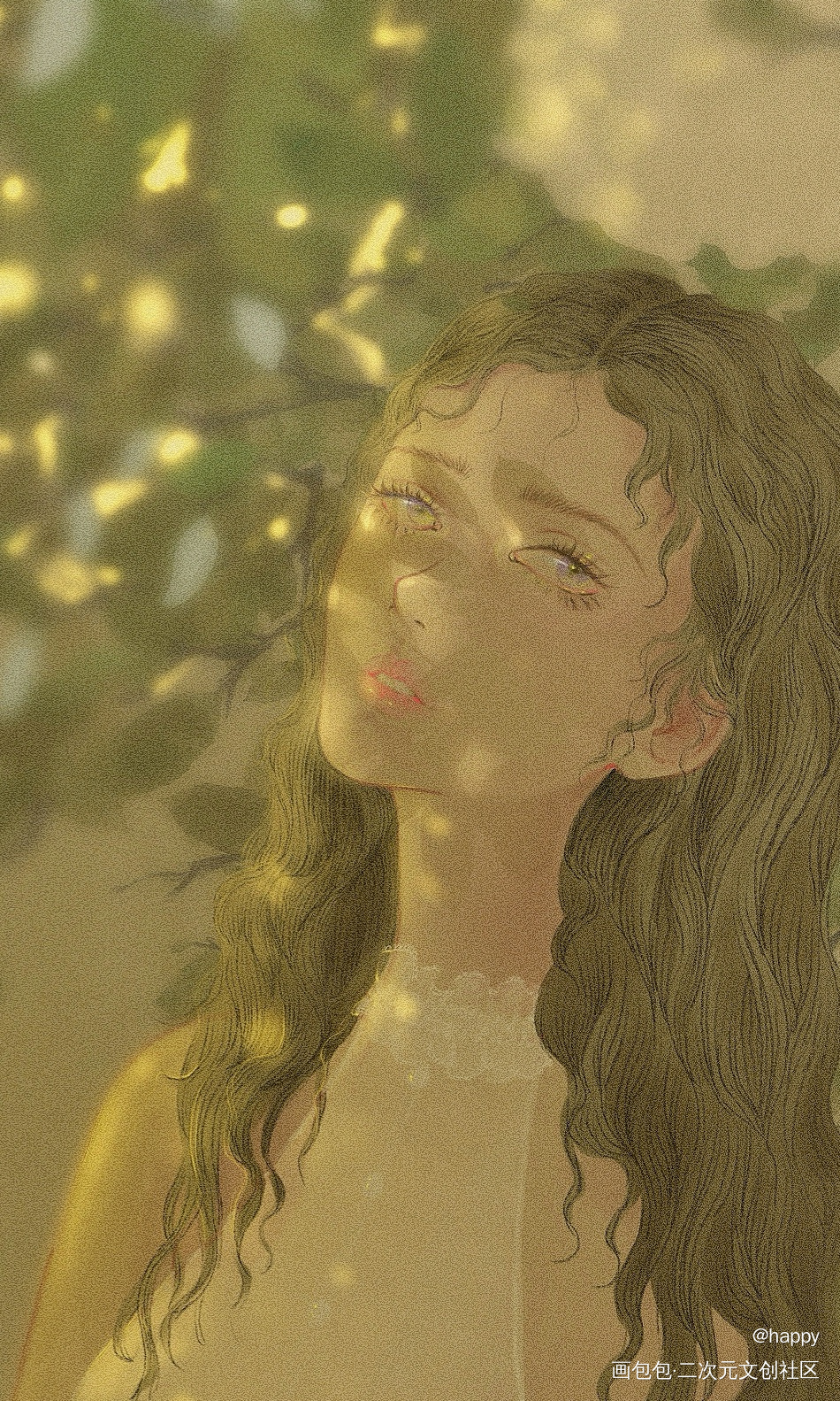 绿意雅致_平涂我要上首推插画原创绘画作品