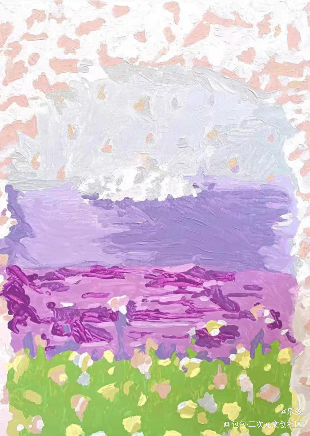 春_平涂绘画作品