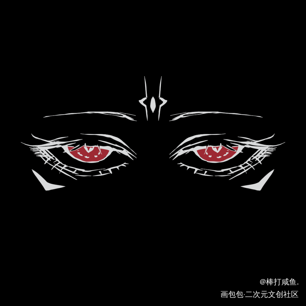 宿伏_咒术回战宿伏平涂日系绘画作品