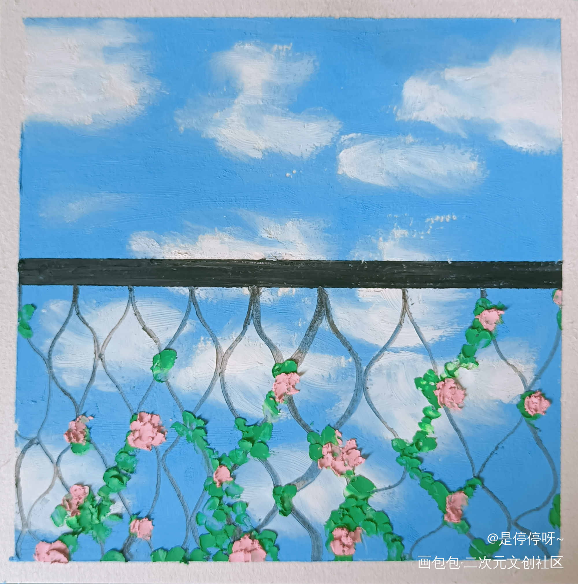 油画棒花花_油画棒绘画作品