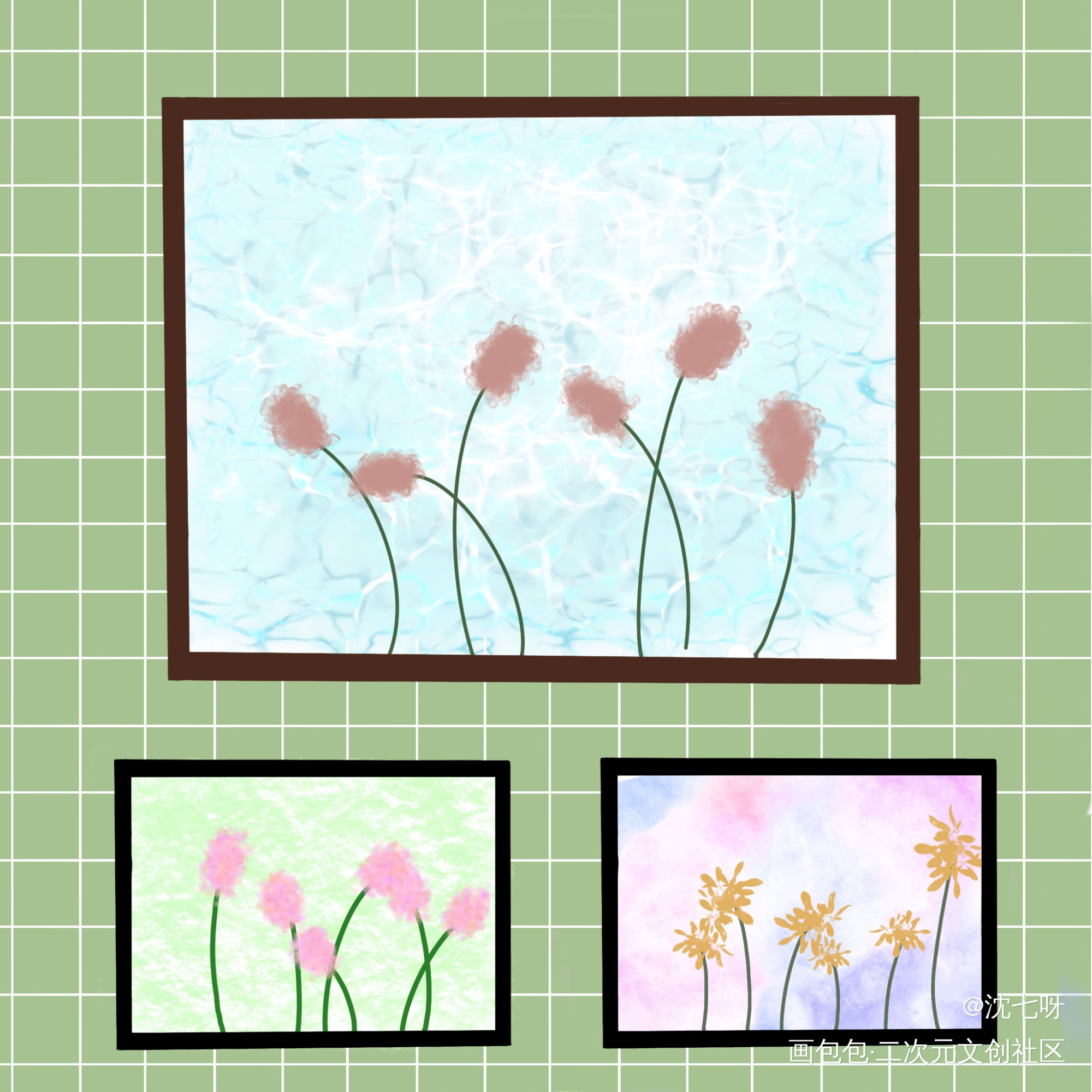 今日份_平涂绘画作品