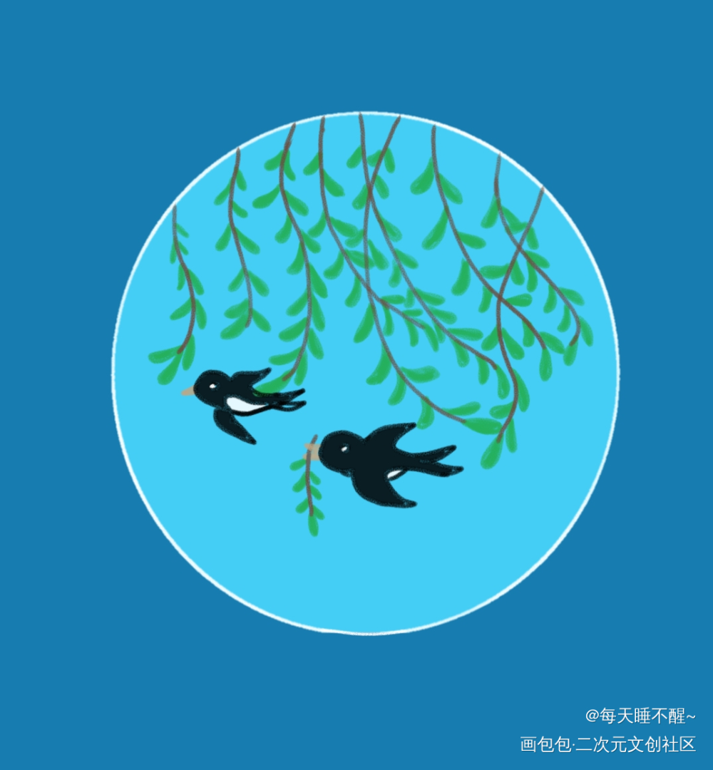 春天_唤醒春日主题打卡绘画作品