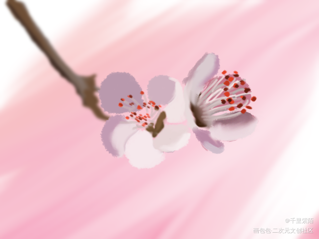 桃花依旧笑春风_平涂绘画作品