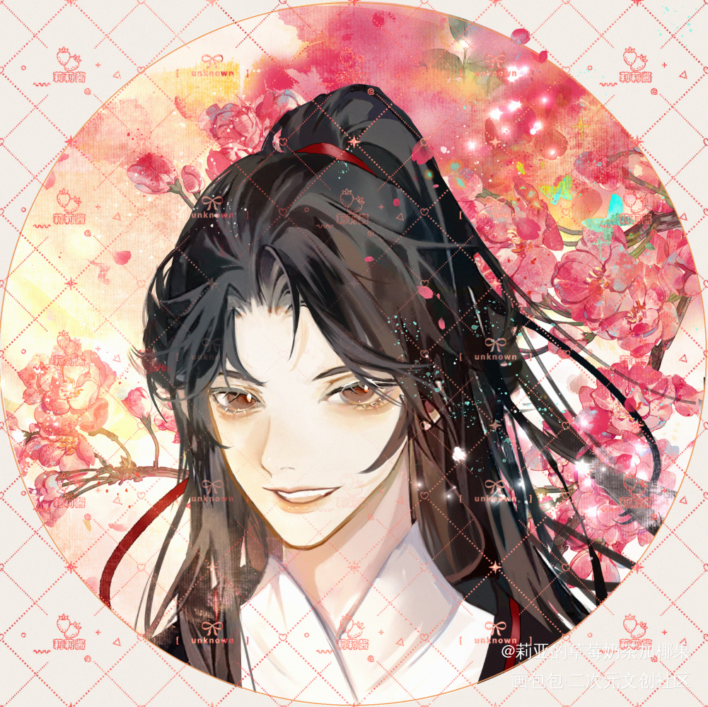 春日桃花羡（约稿）_魔道祖师魏无羡古风绘画作品