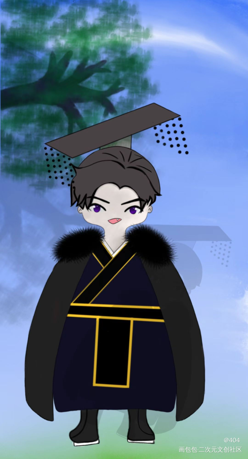 Q版踏仙君_二哈和他的白猫师尊燃晚Q版绘画作品