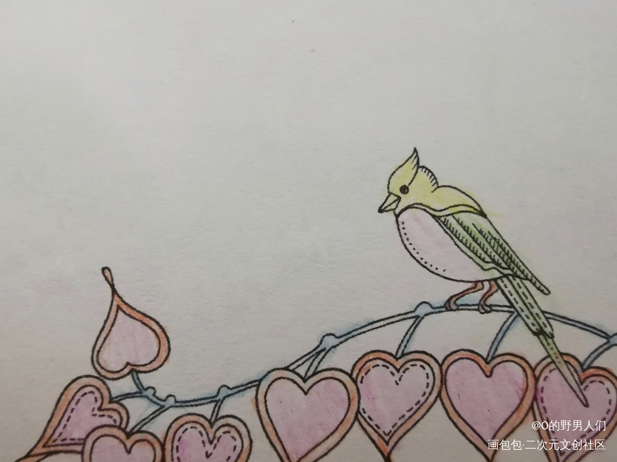 春日小鸟！……_唤醒春日主题打卡绘画作品
