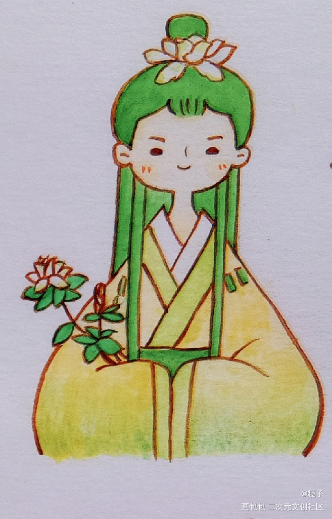 打卡第十天_古风水彩我要上首推绘画作品