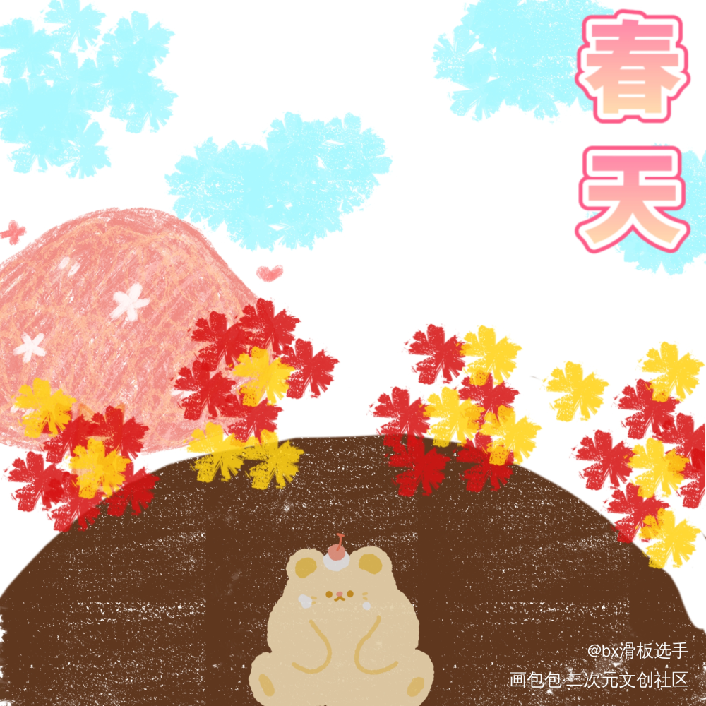 春天_风景绘画作品