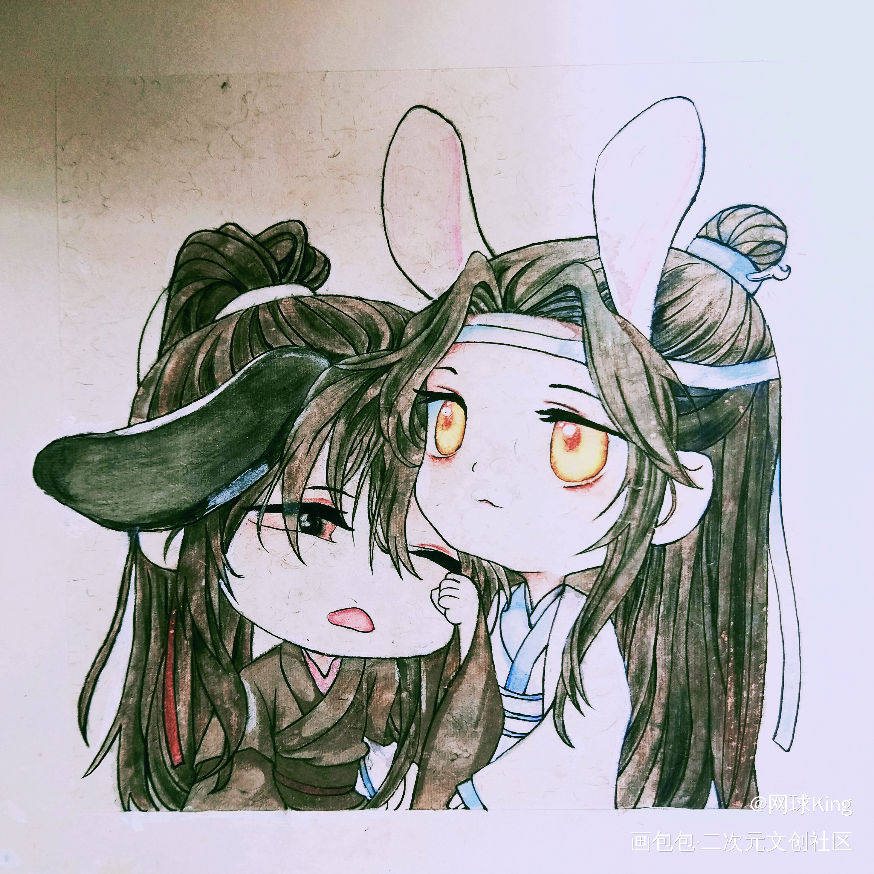 忘羡_魔道祖师手绘古风q版绘画作品