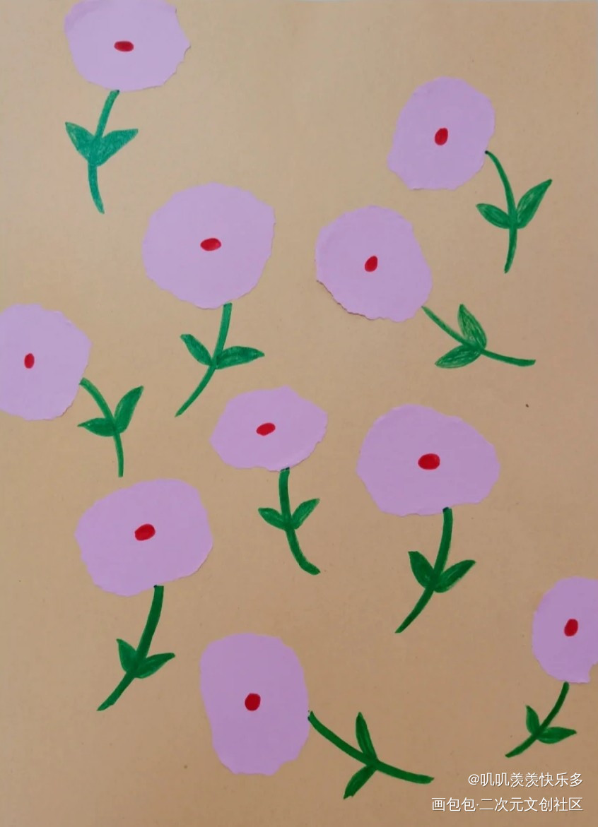粉色花花_唤醒春日主题打卡绘画作品