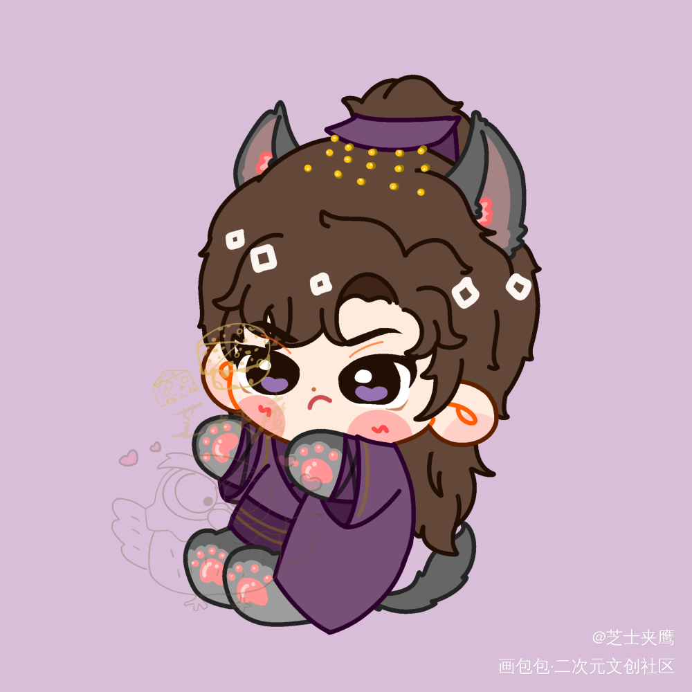 提问：猫宁掉的是这只0.5吗？_二哈和他的白猫师尊燃晚墨燃绘画作品