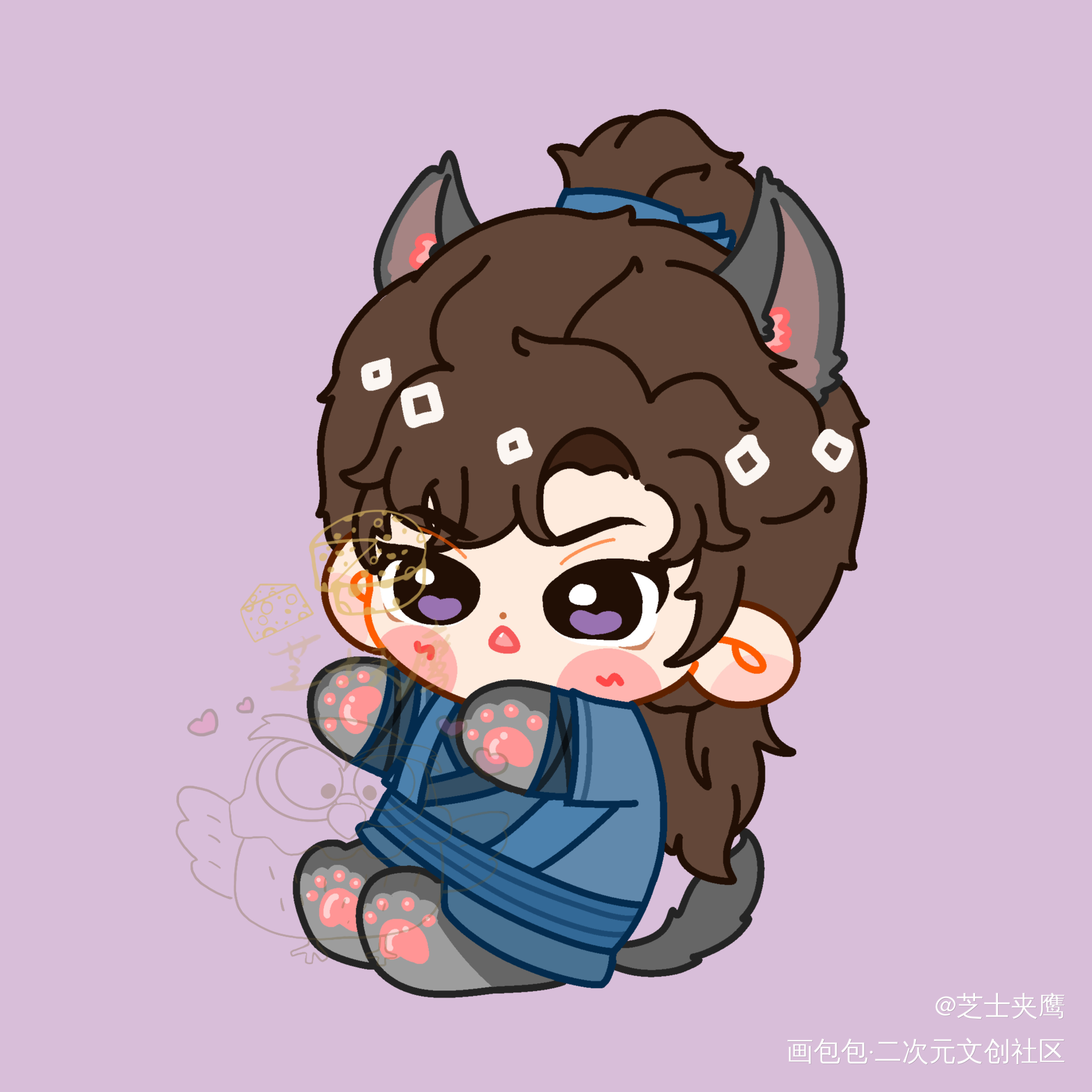 提问：猫宁掉的是这只1.0吗？_二哈和他的白猫师尊燃晚墨燃绘画作品