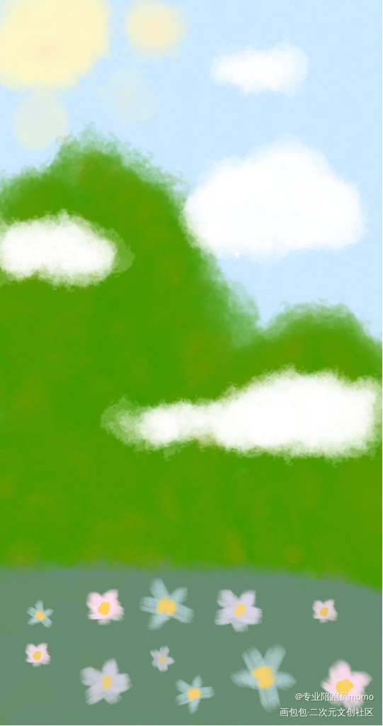 春游_唤醒春日主题打卡指绘绘画作品