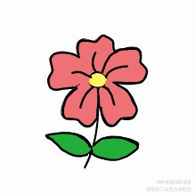 春天打卡_平涂绘画作品