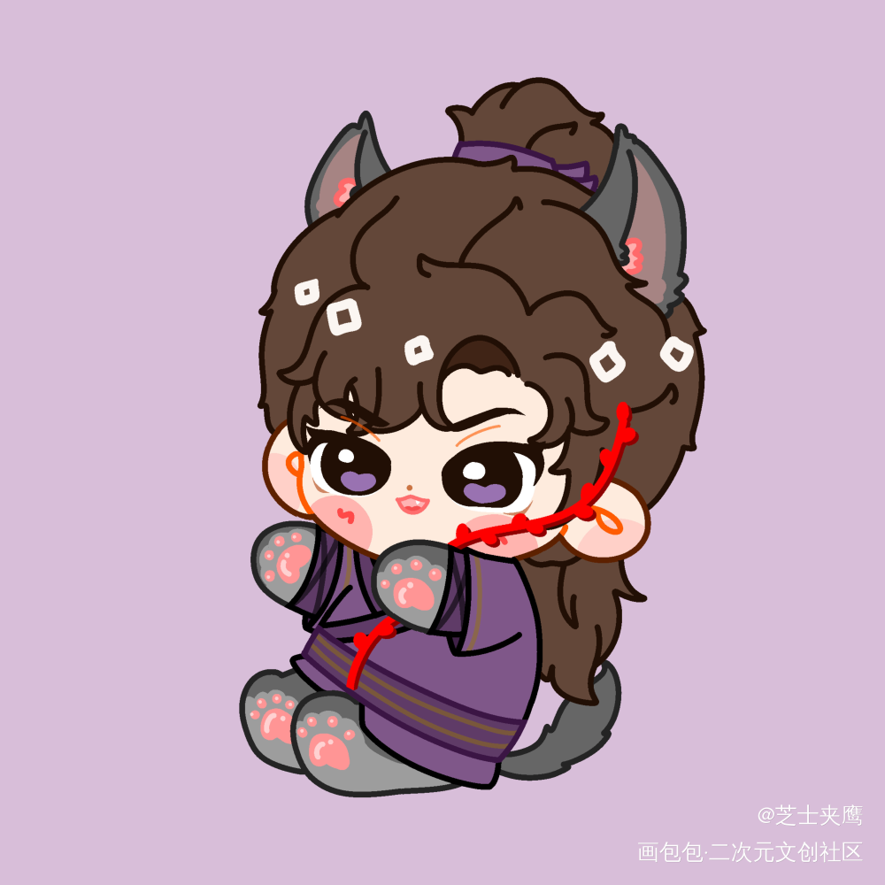 提问：猫宁掉的是这只2.0吗？_二哈和他的白猫师尊燃晚墨燃绘画作品