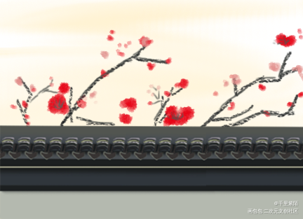 红杏枝头春意闹_平涂绘画作品