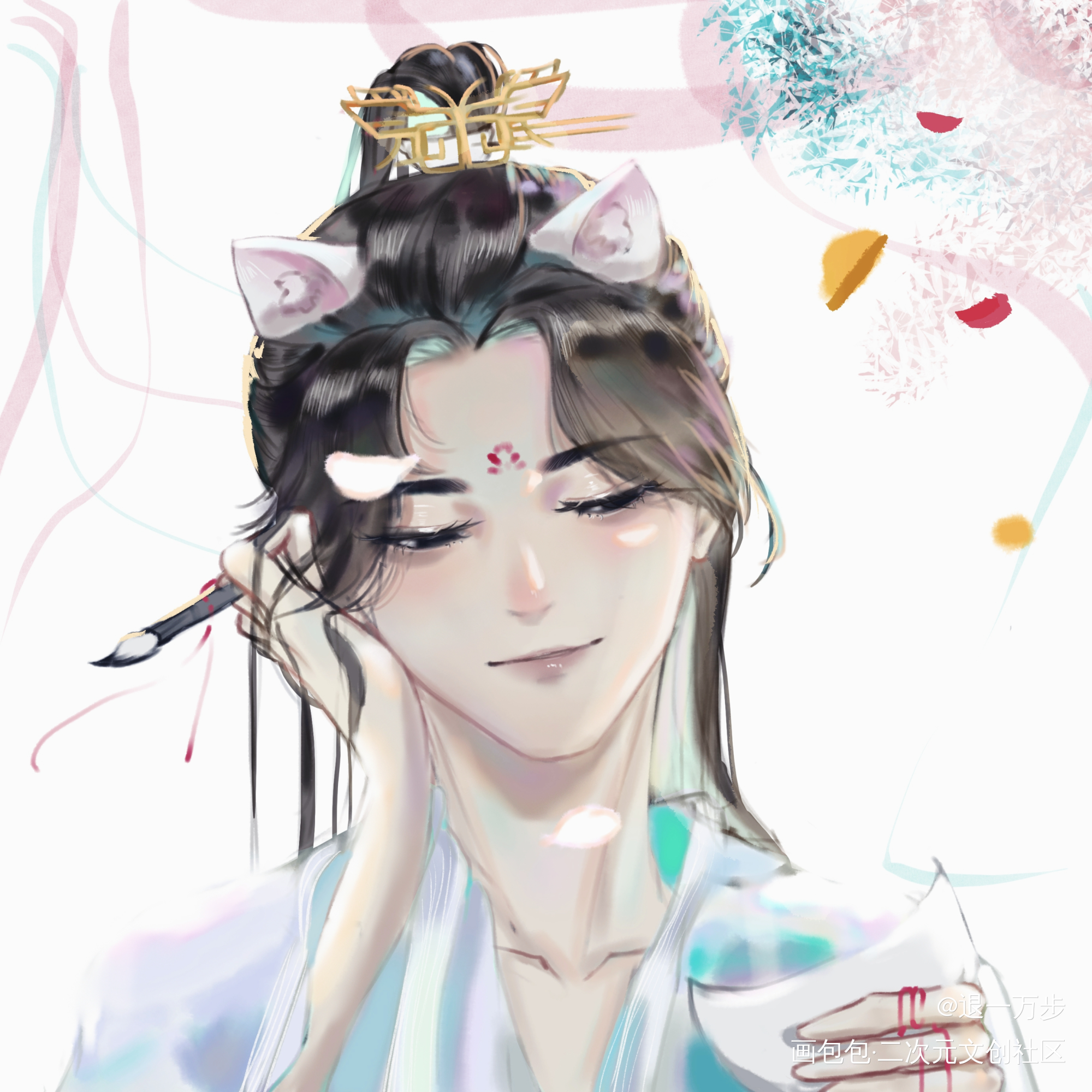 。_二哈和他的白猫师尊绘画作品