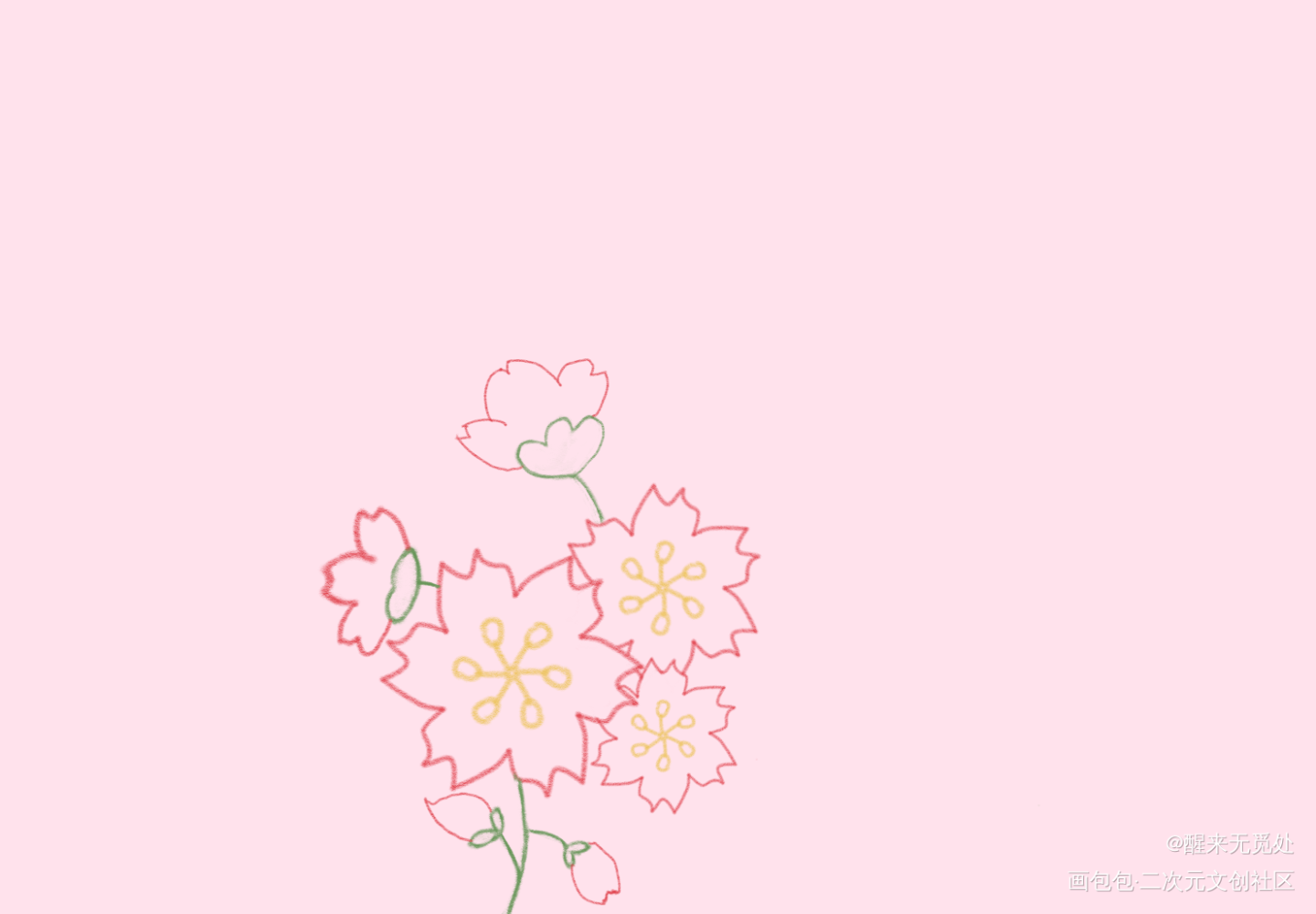 春花_唤醒春日主题打卡绘画作品