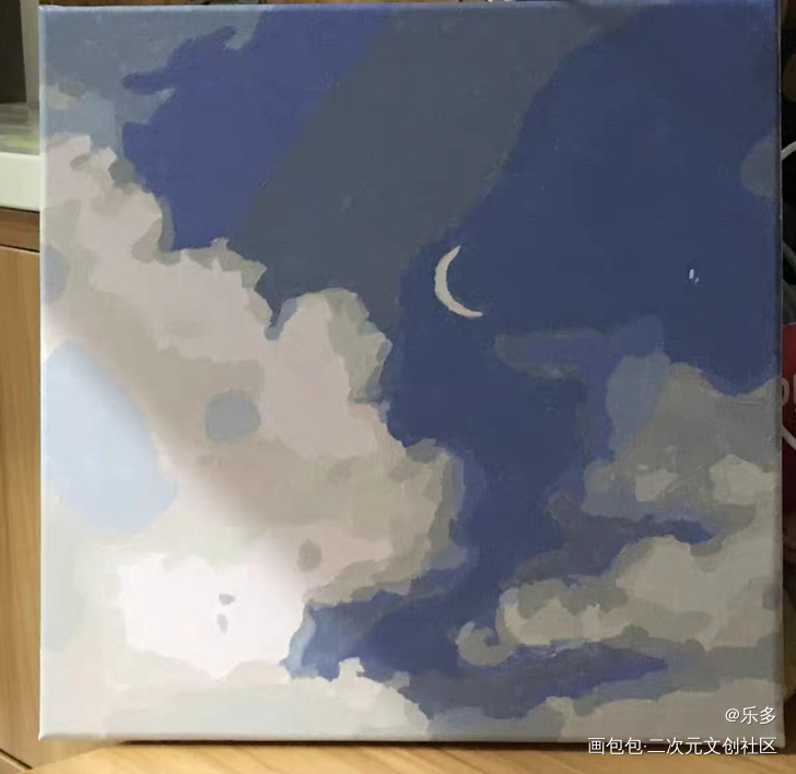 春夜_平涂绘画作品
