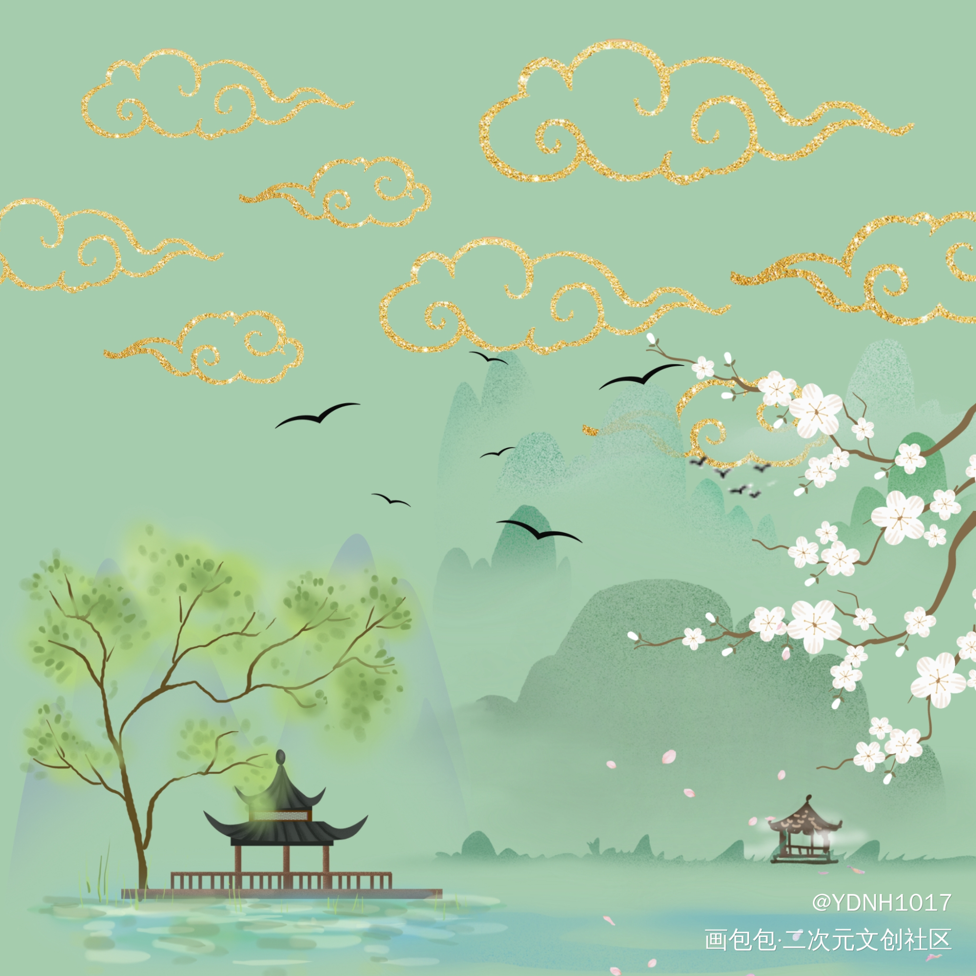 春日6_指绘绘画作品