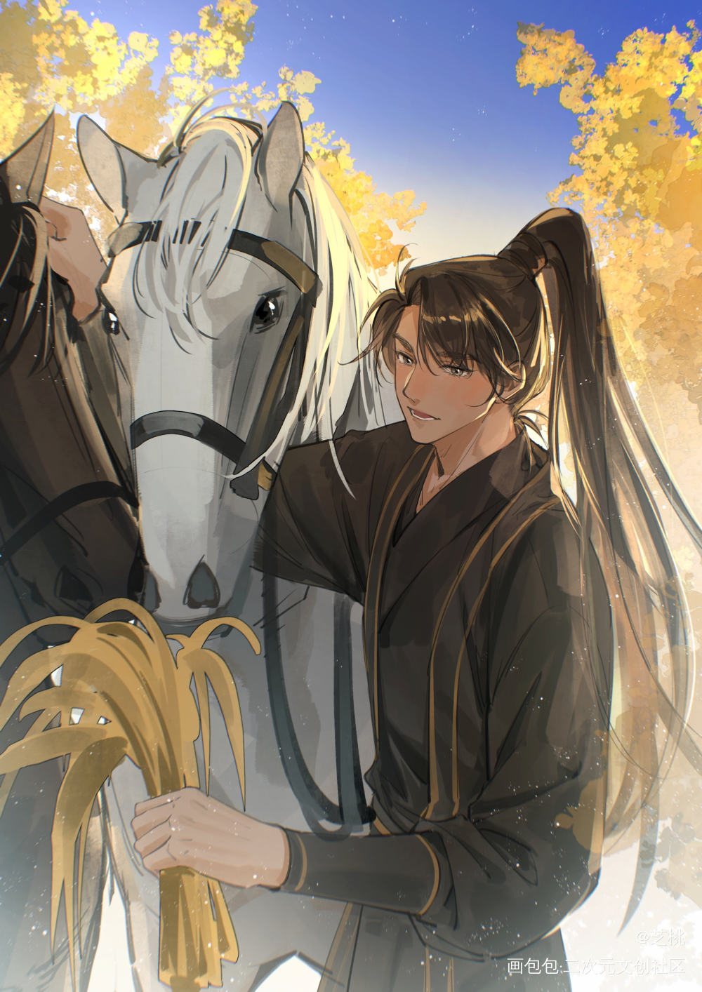 _二哈和他的白猫师尊绘画作品