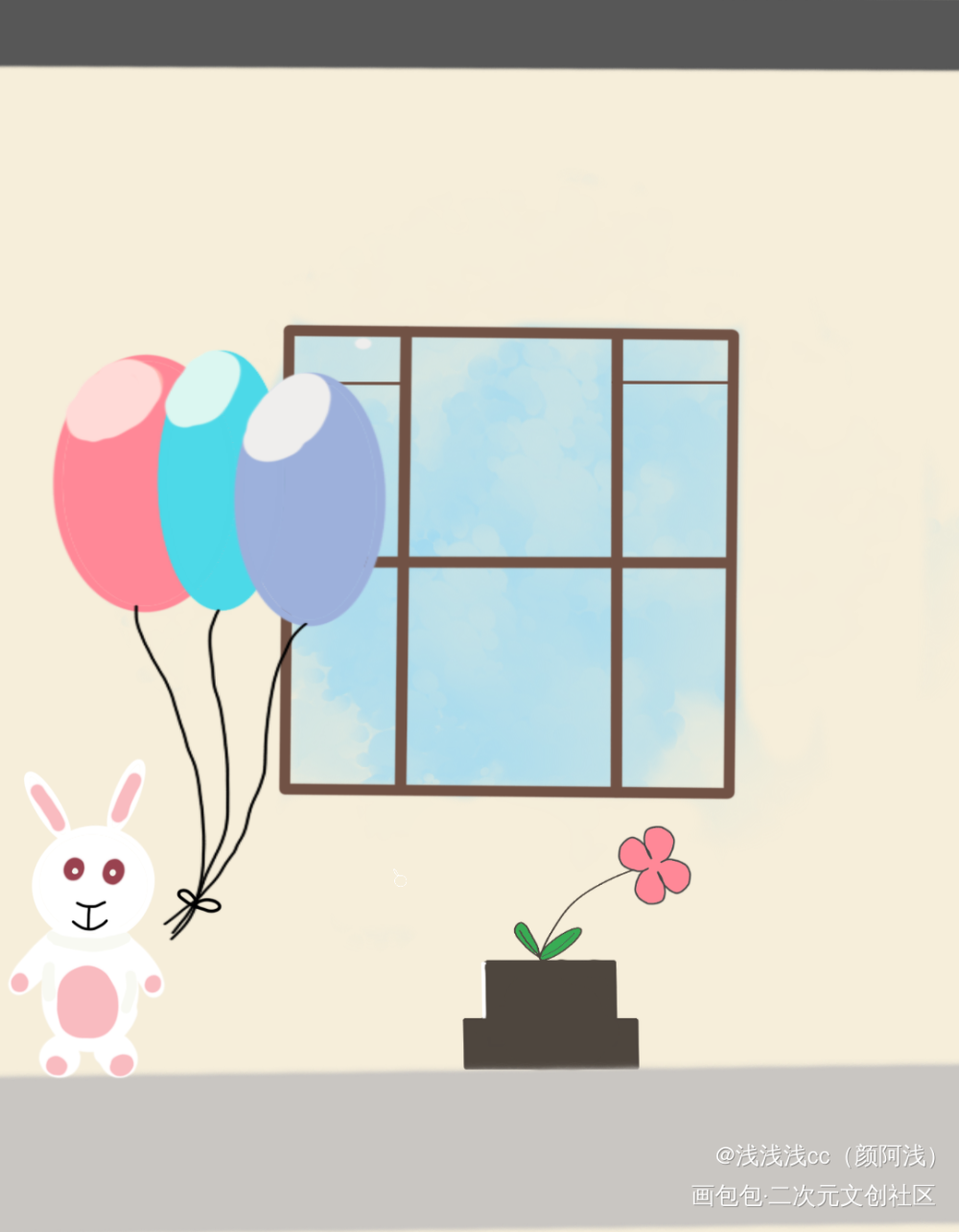 春天_手绘绘画作品
