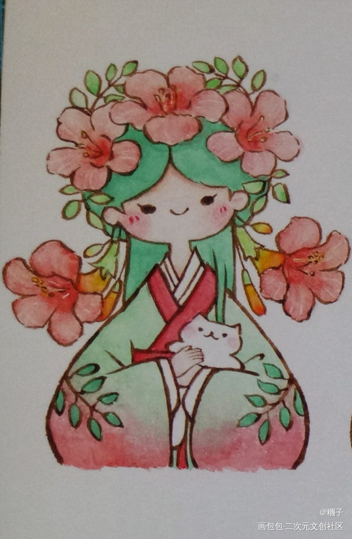 打卡十一天_古风水彩我要上首推绘画作品