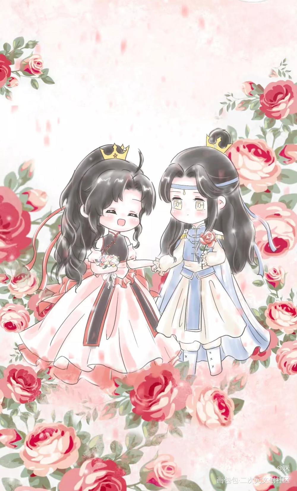 忘羡婚礼_魔道祖师忘羡Q版我要上首推绘画作品