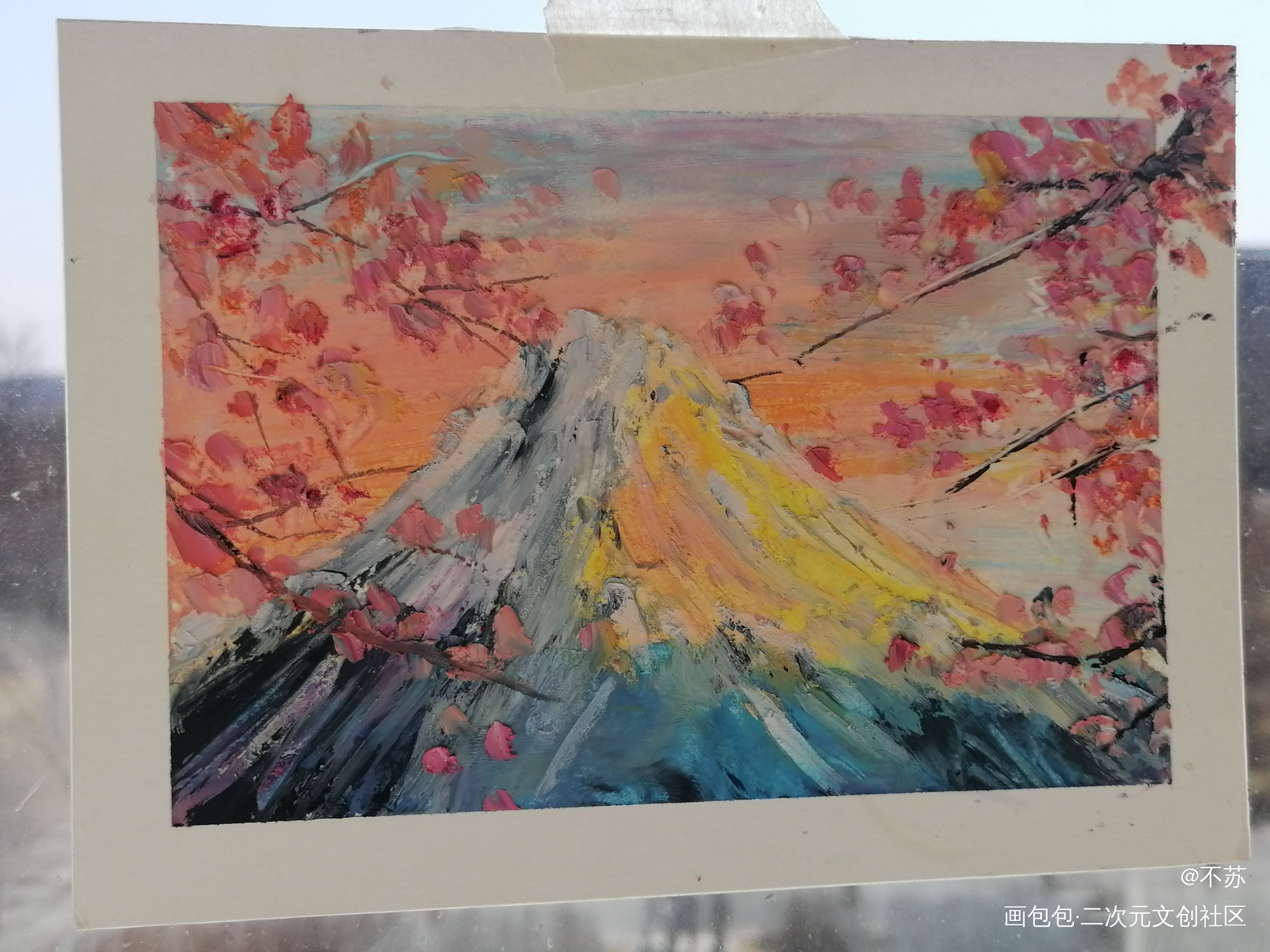 春_手绘油画棒春天绘画作品