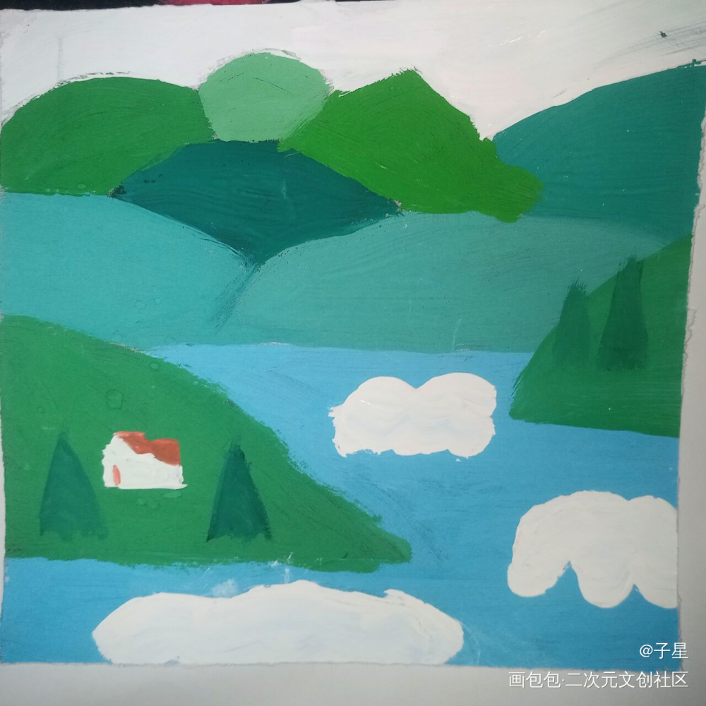 春天是郁郁葱葱的季节呀_唤醒春日主题打卡绘画作品