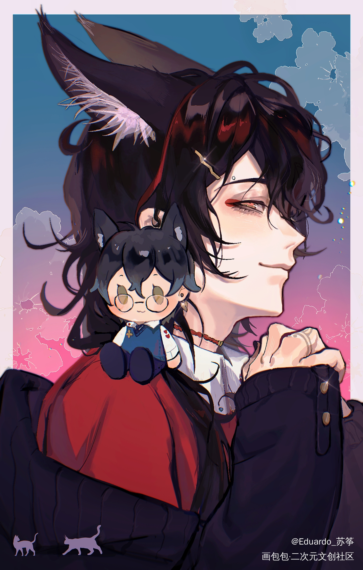猫猫vi_luxiemikeevelandvoxakuma绘画作品