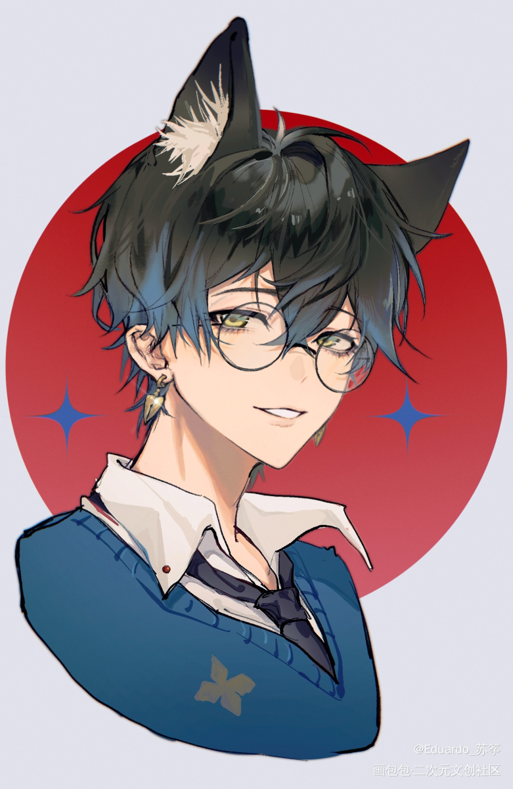 猫猫ike_日系luxiemikeeveland绘画作品