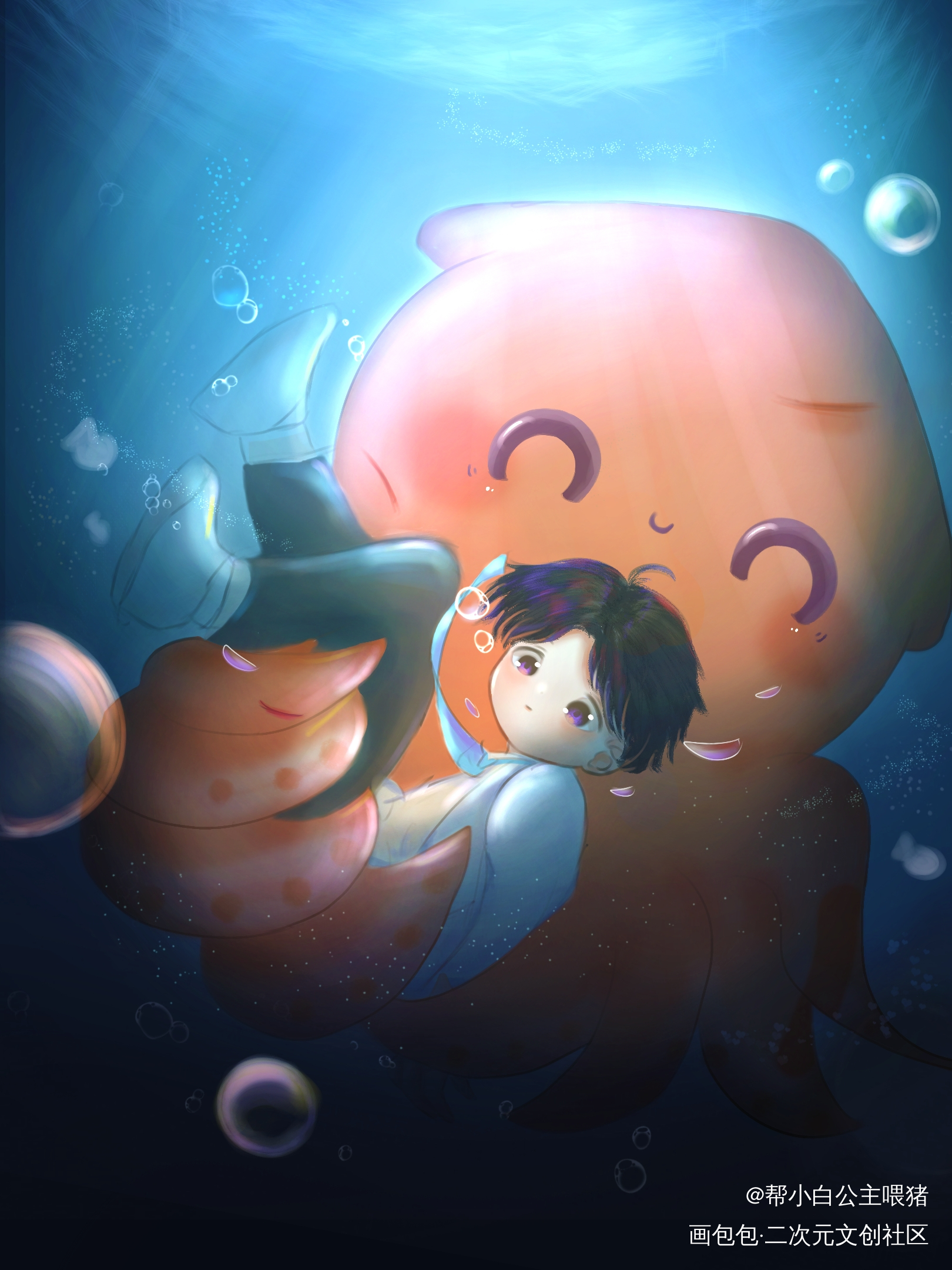 墨鱼_188男团沈岱绘画作品