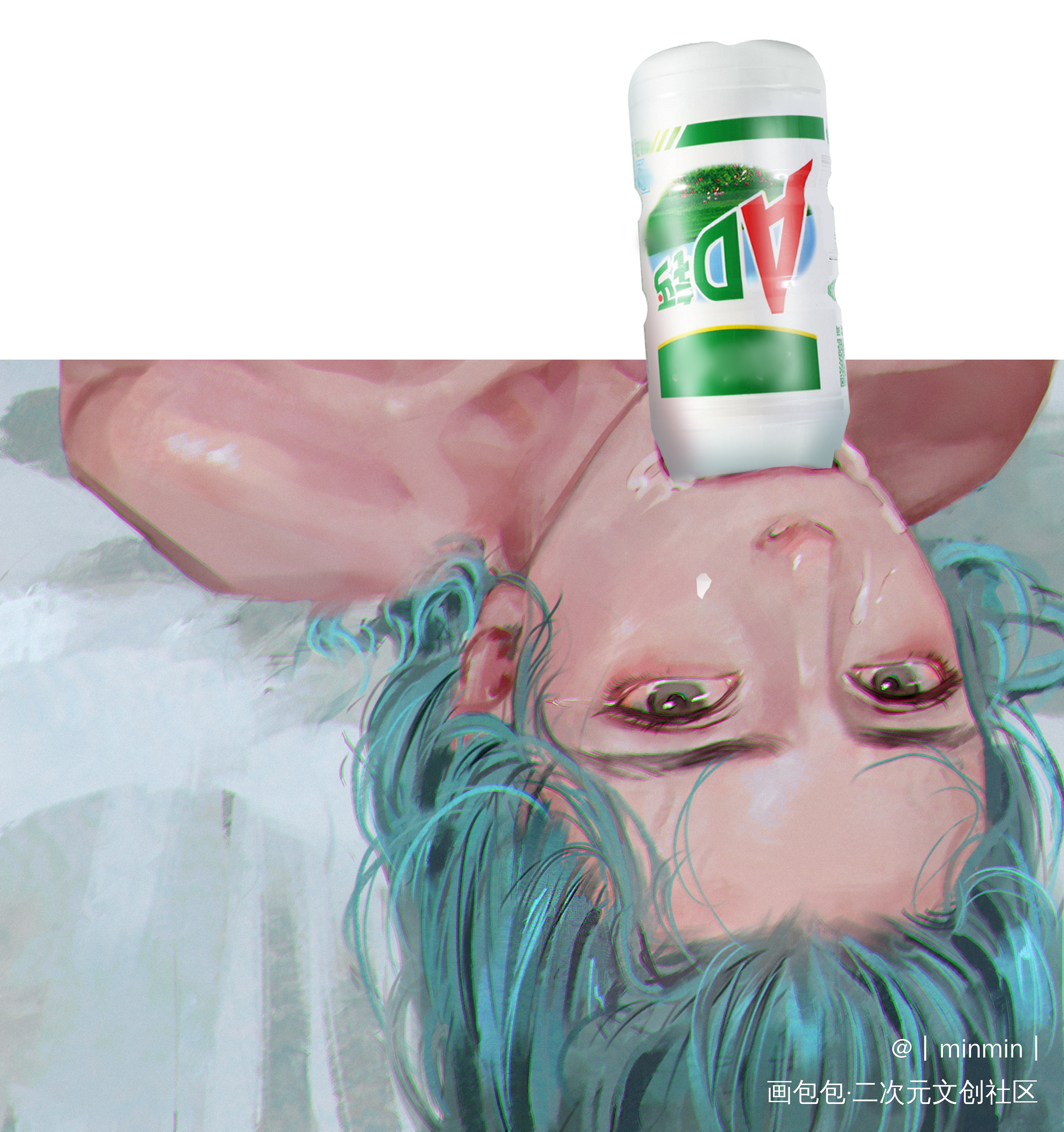 躺着喝奶会被呛到的_附加遗产温小辉绘画作品