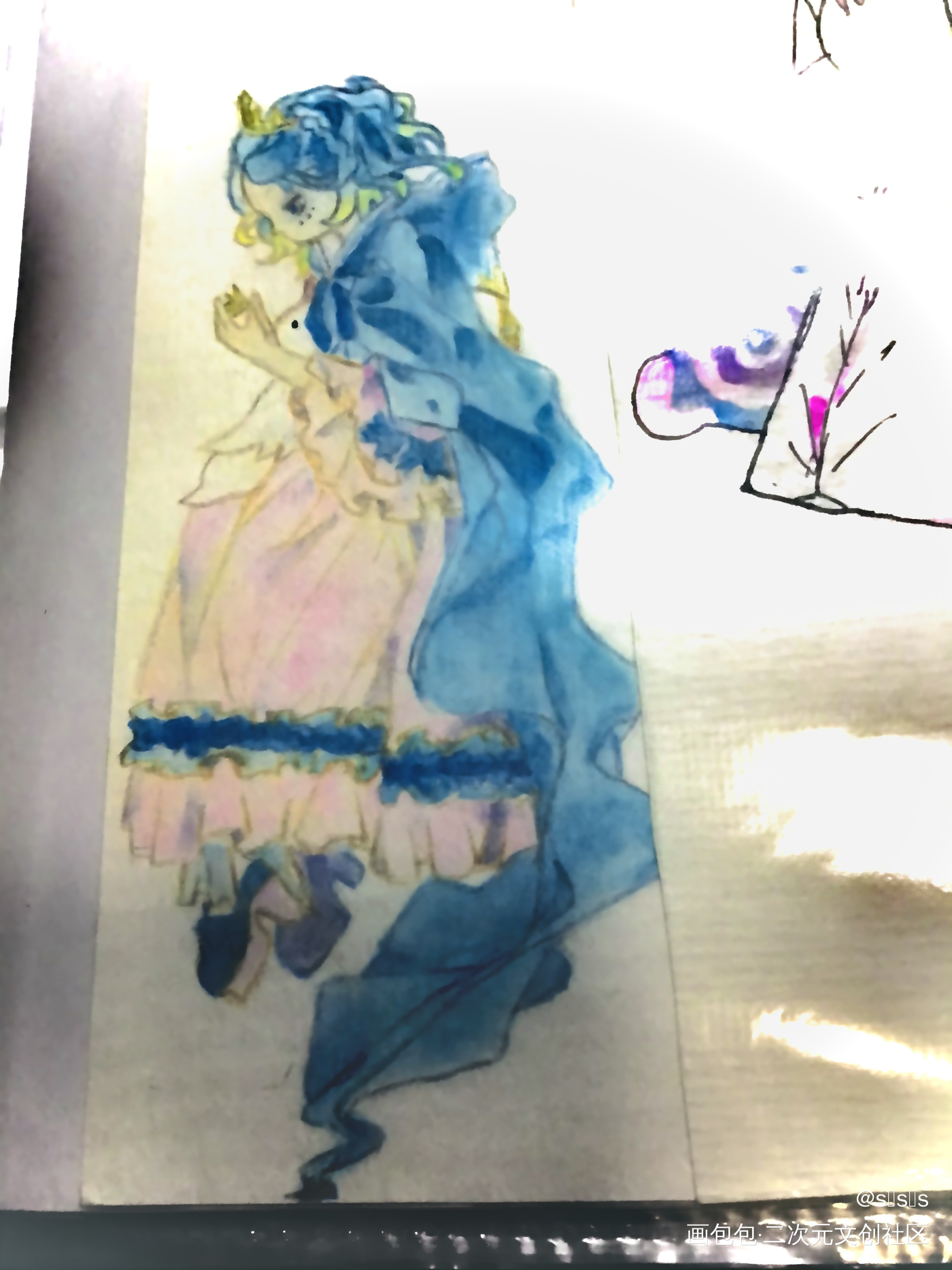 _水彩Q版绘画作品
