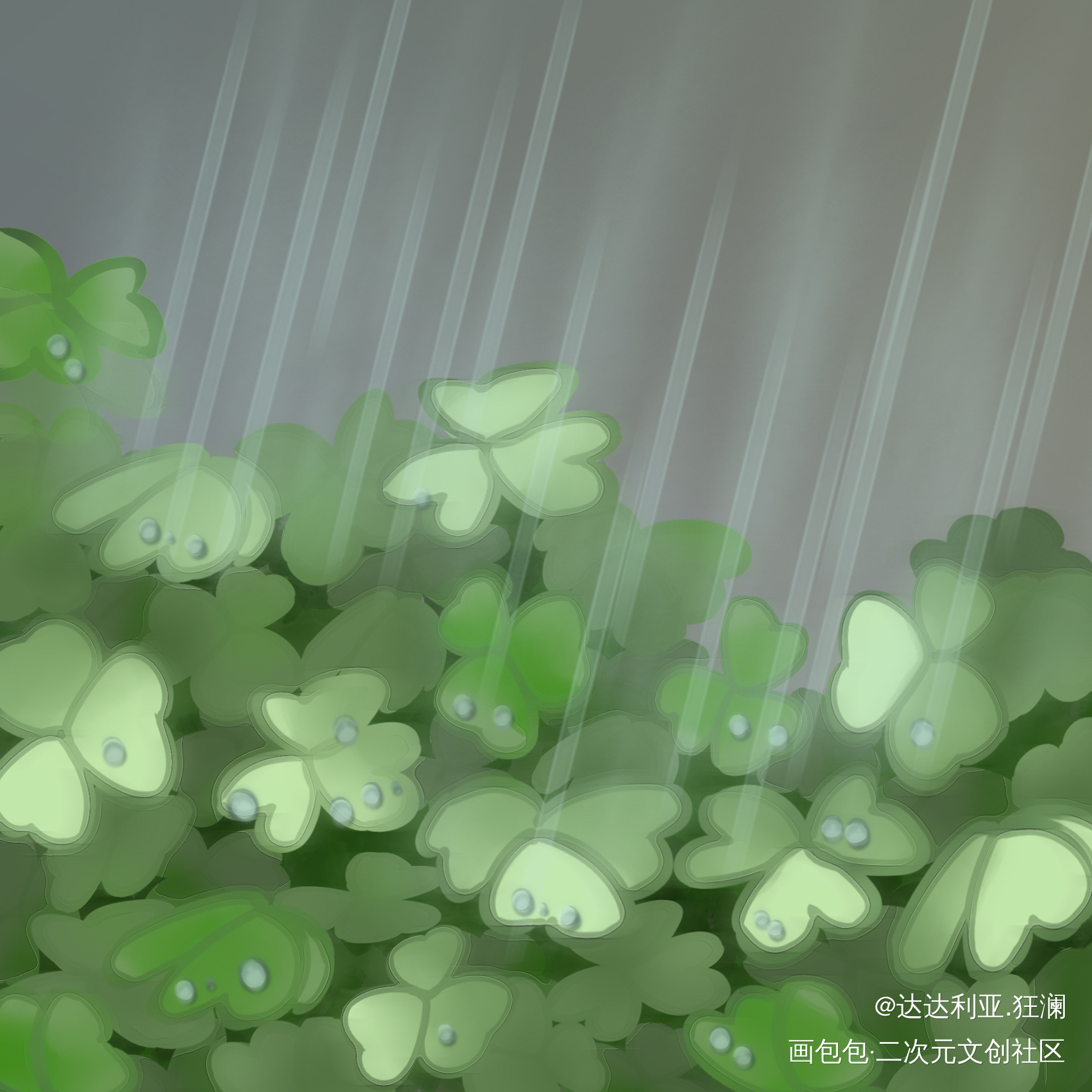 春雨_手绘绘画作品