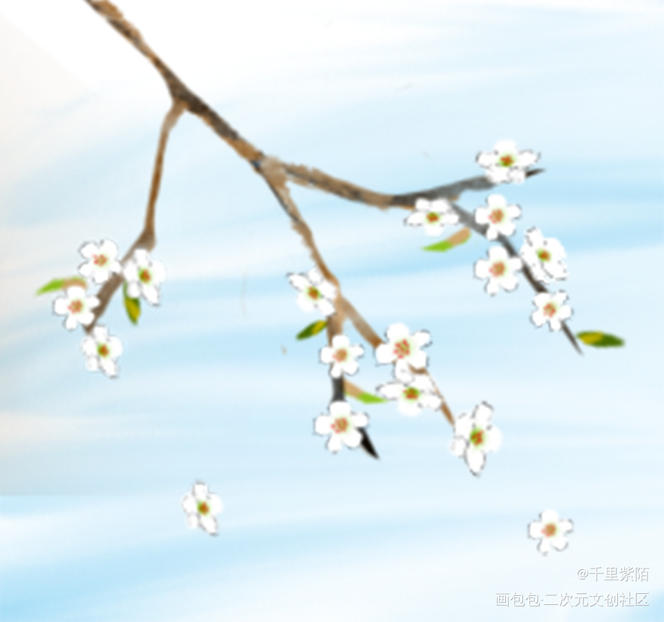 梨花满地不开门_平涂绘画作品