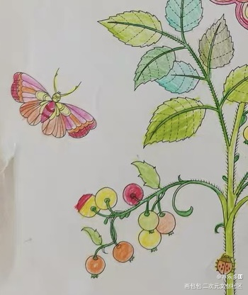 春天的小蝴蝶_风景绘画作品