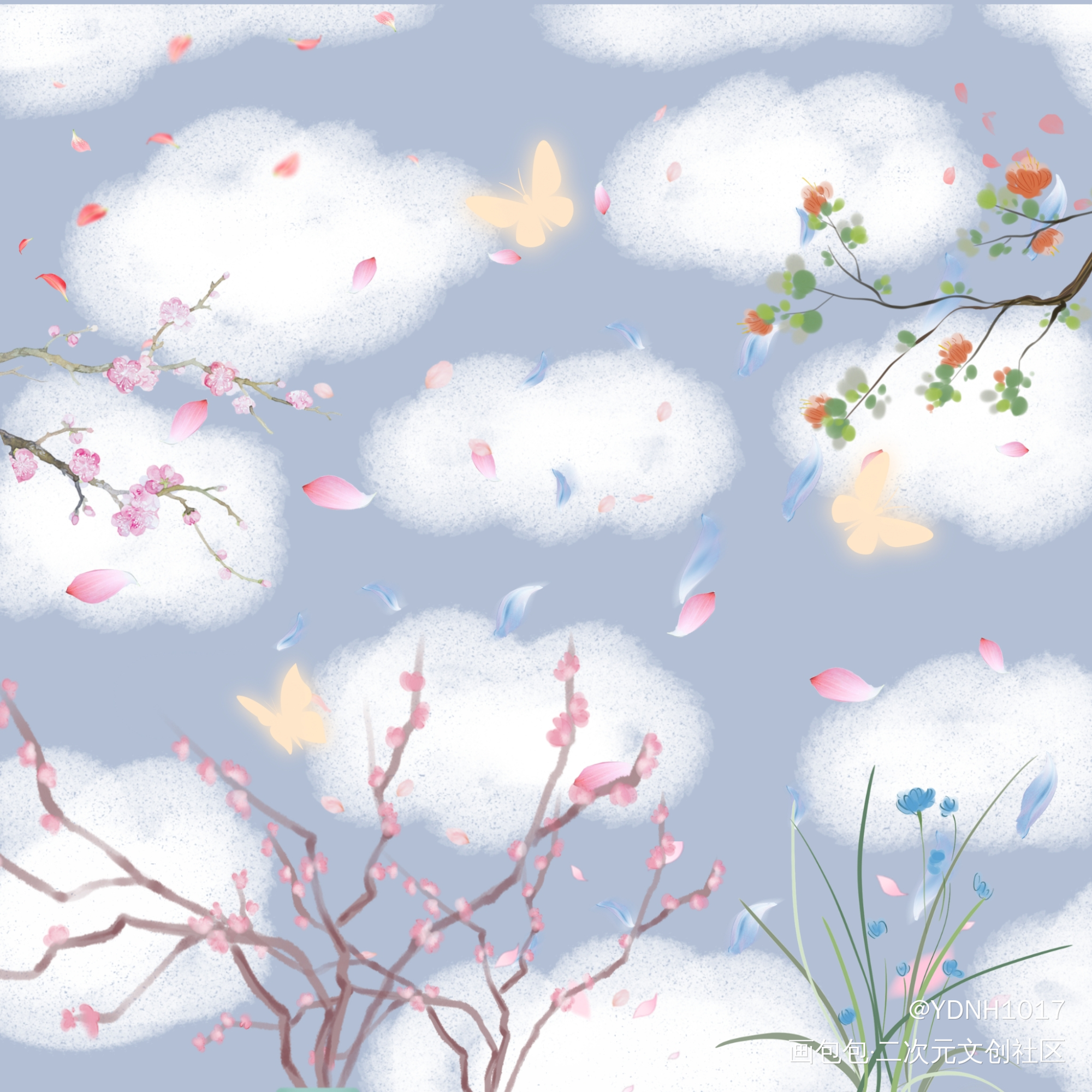 春日7_指绘绘画作品