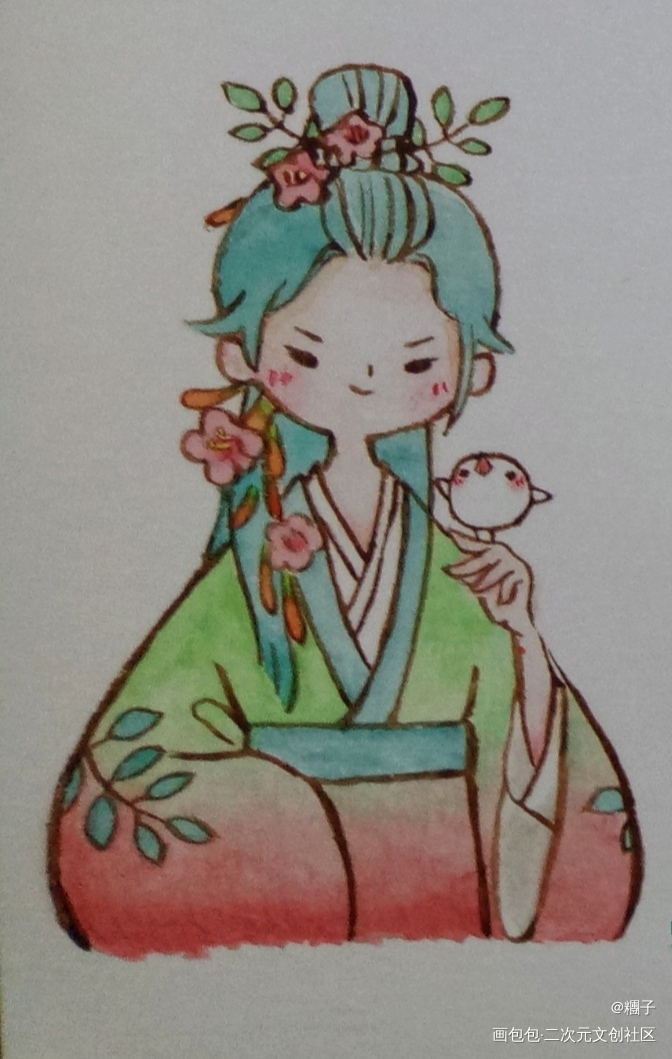 第12天_古风水彩我要上首推临摹绘画作品