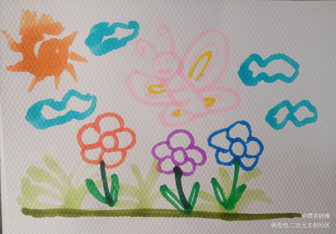 春天也是劳动的季节呀_唤醒春日主题打卡绘画作品