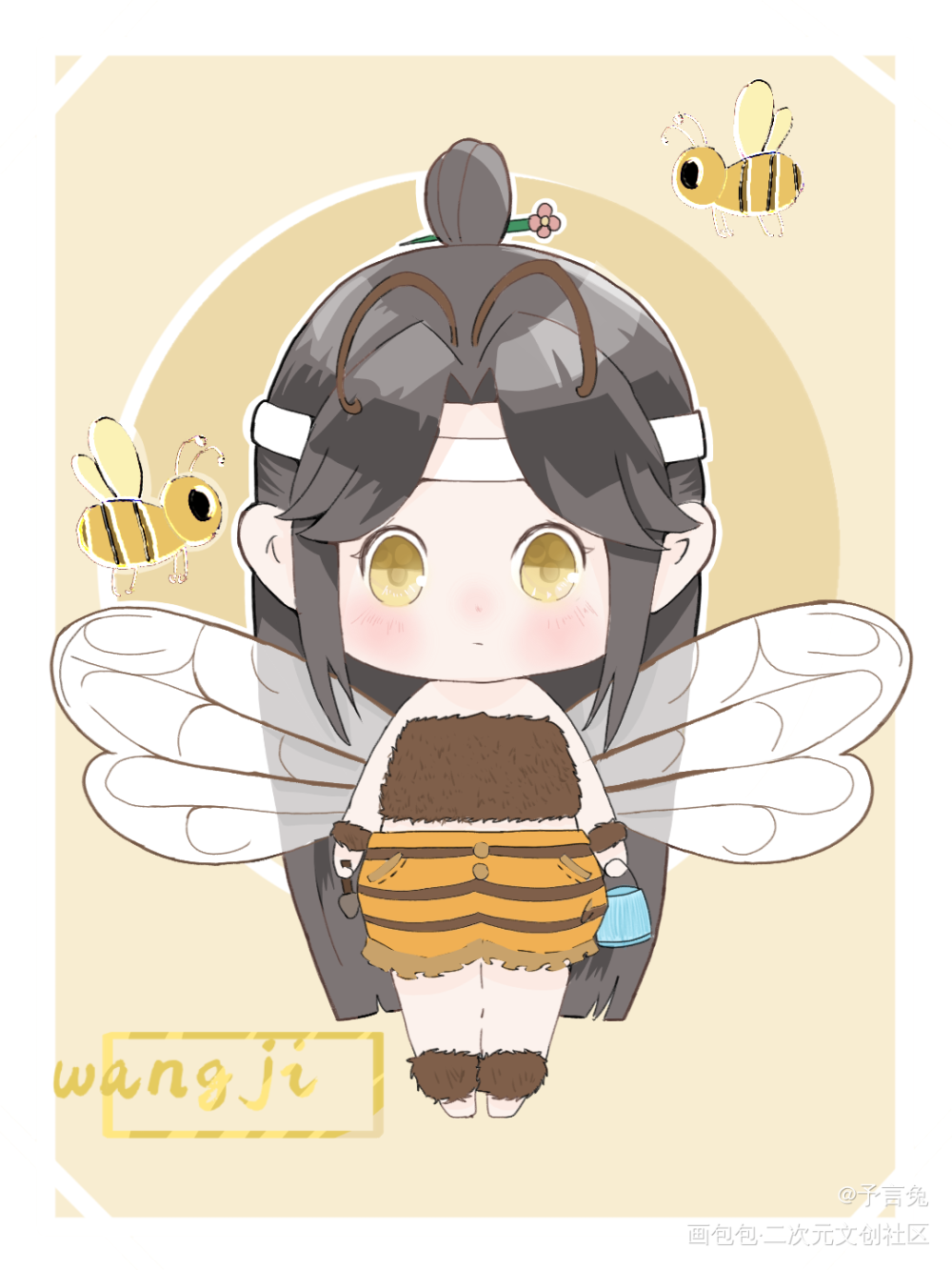 哈哈哈哈浅发一下_魔道祖师忘羡绘画作品