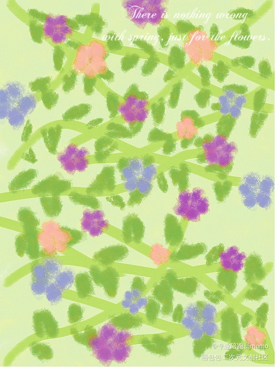 春日花花_唤醒春日主题打卡指绘绘画作品