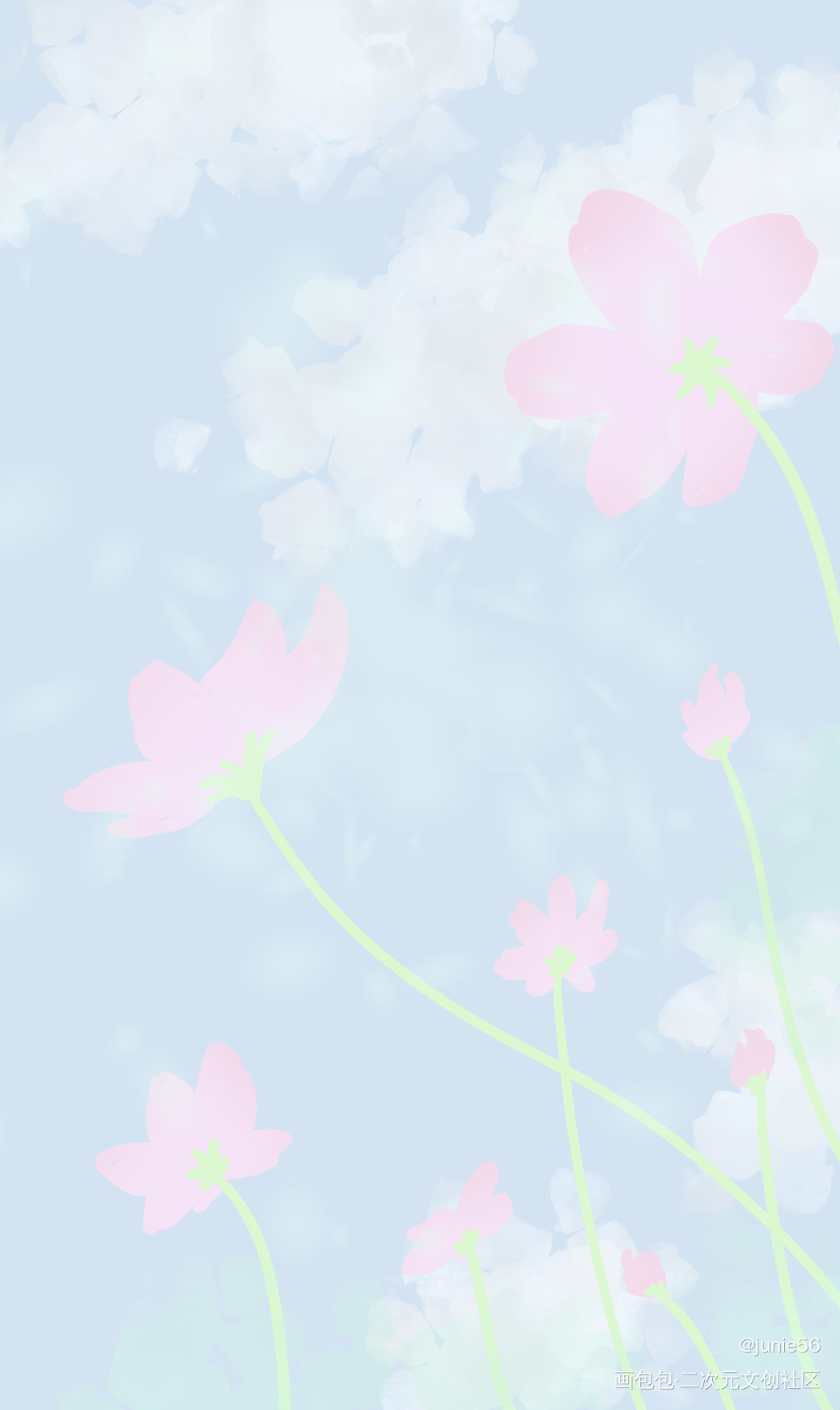 今天的花_日系绘画作品