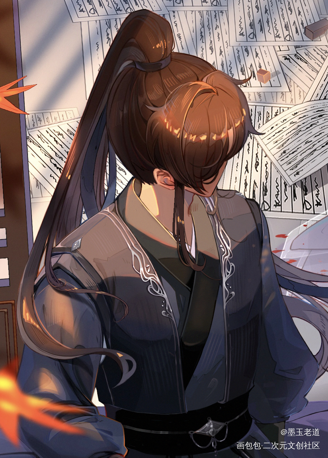 二哈和他的白猫师尊_二哈和他的白猫师尊燃晚手绘古风平涂日系绘画绘画作品