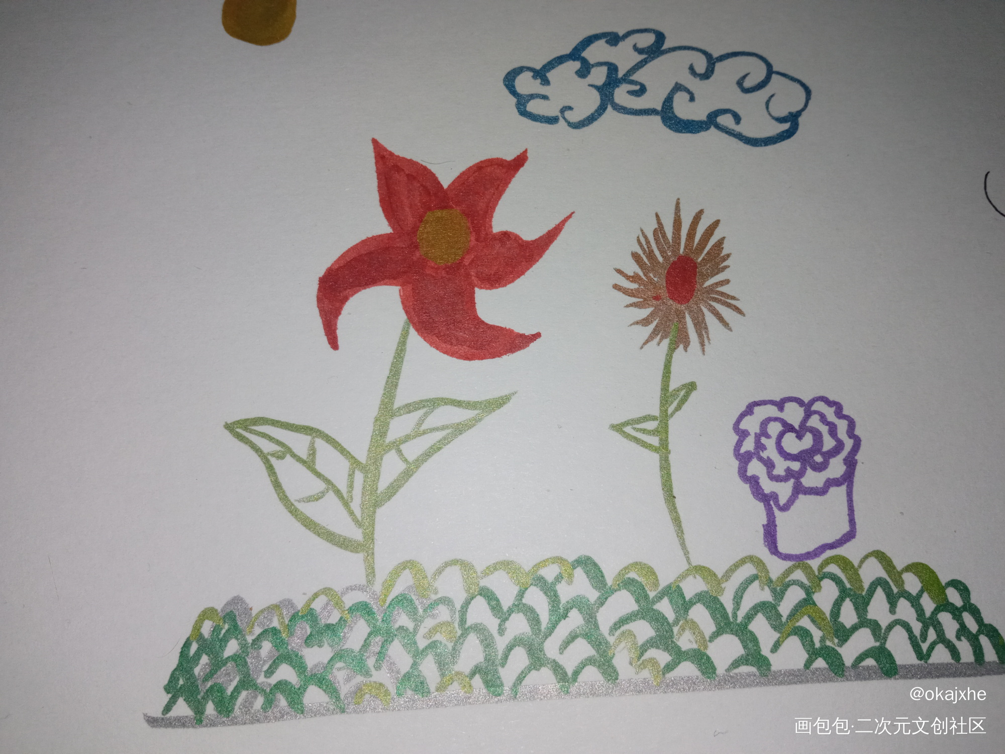 花_手绘绘画作品